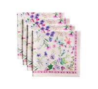 Maison d' Hermine Servilletas de cena 100% algodón (45 cm x 45 cm), juego de 4 servilletas decorativas de tela lavable, para comedor, fiestas de bufé y camping, Chardon, primavera/verano