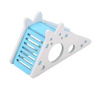 Maison De Hamster En Bois Cage Pour Hamster Repaire Habitat Nid Avec Escaliers Petit Animal De Compagnie Exercice(bleu)