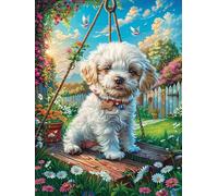 Maison de Noël Dans la vallée enneigée Puzzle 1000 Piezas Cartón Blanco Premium para Expertos Mitos Animal Planta Vacaciones Fines Semana Hobby Y Ocio Regalo Navideño 1000 PCS