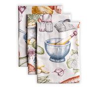 Maison d'Hermine - Paños de Cocina 100% algodón, 50 x 70 cm, Multiusos, Suaves, absorbentes, para Bar de té, Primavera/Verano (gastronomía, Juego de 3)