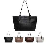 Maison Ginza Bag, Arden Weaver Tote - Woven Totes Designed for Everyday Use, Classic & Versatile (Black)