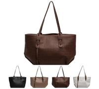 Maison Ginza Bag, Arden Weaver Tote - Woven Totes Designed for Everyday Use, Classic & Versatile (Brown)