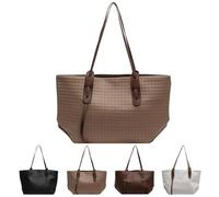 Maison Ginza Bag, Arden Weaver Tote - Woven Totes Designed for Everyday Use, Classic & Versatile (Khaki)