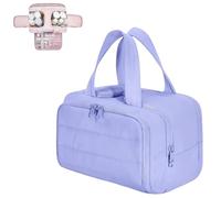 Maison Ginza Cloud Carry Bag, 4-In-1 Puffy Multi-Functional Toiletry Bag, Multifunctional Bag Wide-Mouth and Opening Upright Storage, Dry and Wet Separation, For Essentials, Toiletries (Morado)