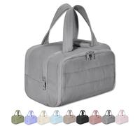 Maison Ginza Cloud Carry Bag, Convely Toiletry Bag, Dry and Wet Separation, 4 Major Partitions, Large Capacity Waterproof Travel Cosmetic Bag (Gray)