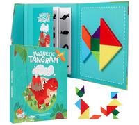 Maison Julia - Tangram Magnético para Niños - Juego Educativo Montessori de 3 Años - Rompecabezas Inteligente para Viajar - Actividad Tranquila Tren Avión y Coche - Rompecabezas - Regalo de Navidad