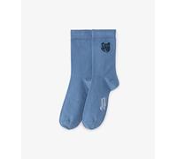 MAISON KITSUNÉ Fox Head Socks Azul claro