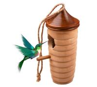Maison pour Colibrris - Cabaña de madera con cuerda - Nichos para Colibríes al aire libre, para jardín, árbol patio, balcón, terraza césped, interior ventana casa