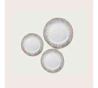 Maison Tortorà - Juego de 18 platos de porcelana línea Gold & Silver