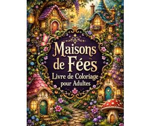 Maisons de Fées Livre de Coloriage pour Adultes: 50+ Magnifiques Illustrations de Maisons Féeriques, Forêts Enchantées, Villages Magiques & Mondes ... (8,5x11) (Cozy Fantasy Escapes Collection)