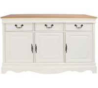 Maisons du Monde Aparador con 3 puertas y 3 cajones crema 131 cm