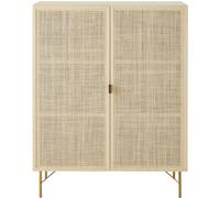 Maisons du Monde Armario de 2 puertas de enrejado de mimbre 90