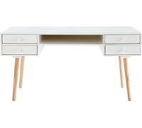 Maisons du Monde Escritorio blanco con 4 cajones