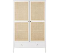 Maisons du Monde Guardarropa con 2 puertas y 1 cajón de ratán trenzado en crudo