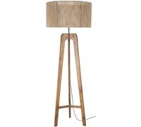 Maisons du Monde Lámpara de pie trípode de madera de mango con pantalla de rejilla de hilo de yute trenzado a mano Alt. 154