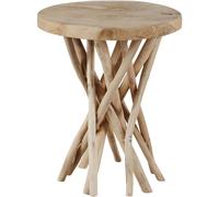 Maisons du Monde Mesa auxiliar de madera de teca marrón