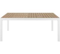 Maisons du Monde Mesa de jardín extensible de aluminio e imitación a teca para 8 a 12 personas L.180/270