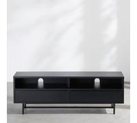 Maisons du Monde Mueble TV de acero negro 130 cm