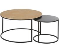 Maisons du Monde Set de 2 mesas de centro apilables redondas
