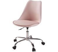 Maisons du Monde Silla de escritorio con ruedas rosa