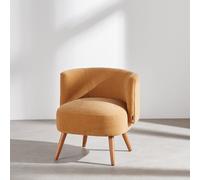 Maisons du Monde Sillón aterciopelado ocre