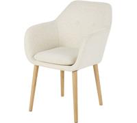 Maisons du Monde Sillón de comedor de rizo en crudo