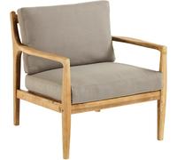 Maisons du Monde Sillón de jardín de acacia maciza y cojines color topo