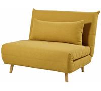 Maisons du Monde Sofá cama de 1 plaza en amarillo mostaza
