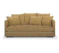 Maisons du Monde Sofá de 3 plazas de tela ocre