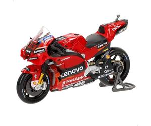 Maisto 1/18 Ducati Desmosedici GP22, MotoGP, Pecco Bagnaia, Licencia Oficial, Lenovo Team, 1:18, Cuerpo de Metal, Miniaturas Moto GP, Maquetas Motos, Miniatura Juguete, Coleccionable (78003)