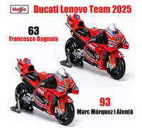 Maisto 1:18 MotoGP Ducati Team 2025 # 63 Francesco Bagnaia # 93 Marc Márquez i Alentà, Modelo de Motocicleta Coleccionable, Juguete de Regalo 2025 Ducati No.63