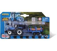 Maisto - 1/72 Fresh Metal Granja - Tractor con Remolque Fendt/Massey Fergusson/NH - Surtido -