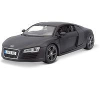 Maisto 31281 - Coche De Modelo - Audi R8 (Negro, Escala 1:24) Miniatura De Coche