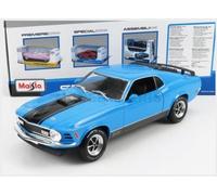 Maisto M31453B 1970 Ford Mustang Mach 1 Muscle Car-Escala 1:18 Fundido a presión, Azul