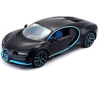 Maisto 31514BK Coche a Escala Bugatti Chiron 42 Mundo Registro Negro Escala 1:24