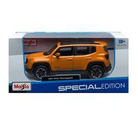 Maisto- Jeep Renegade Modelo de Coche de Juguete para coleccionistas, Color Naranja, 1/24 (BBURAGO 31282)