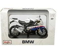 Maisto BMW S1000 RR Motorbike Motocicleta fundida, Color Plata, 1:12 (May Cheong M32702)