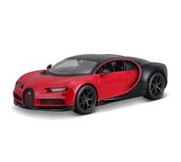 Bugatti Chiron Deporte 2018 Negro Rojo Coche a Escala 1:24 Maisto