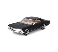 Maisto Buick Riviera (1965): Modelo de Coche a Escala 1:24, capó y Puertas móviles, Negro (531214BK)