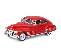 MAISTO Chevrolet Fleetline Aerosedan 1948 Special Edition, Rojo - Modelo de Coche 1:24, Fiel Coche de coleccionista con Volante móvil, Puertas y capó, a Partir de 3 años (532921R)