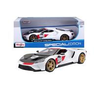Ford Gt Heritage #98 2021 Blanco Negro Coche a Escala 1:18 Maisto