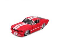 Maisto Ford Mustang GT (1967): Modelo de Coche a Escala 1:24, Puertas móviles, Rojo (531094R)