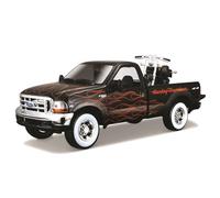 Maisto - FXSTB Night Train del año 2002 con Ford F-350 Super Duty Pickup del año 1999 en Escala 1/24 (32181)