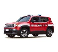 MAISTO - Jeep Renegade Fire Brigade, Escala 1:24, Modelo de fundición a presión con Puerta y capó abribles, Licencias Oficiales Jeep y Fire Brigade, Detalles realistas, Edad Recomendada 3+ años