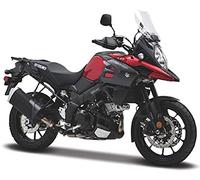 Maisto MAI20-31101-19130 Suzuki V Strom - Coche en miniatura (escala 1:12), color rojo y negro