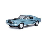 Ford MUSTANG Gt Cobra Chorro Fastback 1968 Azul Metálico a Escala 1:18 Maisto