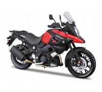 MAISTO MC Suzuki V-Strom A Escala 1:12, negro/rojo