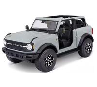 Maisto - Modelo a escala 1/18 compatible con Ford Compatible con Bronco Badlands 2021 Modelo de escala fundido a presión réplica miniatura (gris)