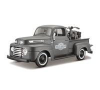Maisto Ford F1 Pick-up '48+ Harley Wla Flathead '42 Negro Escala 1:24 Modelo