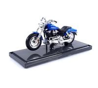Maisto Motor Cycles 39360-21905 Compatible con Harley Davidson FXDFSE CVO Fat Bob Metálico Azul 2009 1:18 Modelo Listo